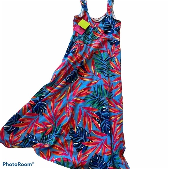 Tabitha Brown x Target Women’s Tropical Print Sleeveless Knot Midi Dress NWT - Picture 3 of 4